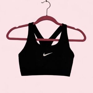 Nike Black Sports Bra with White Swoosh